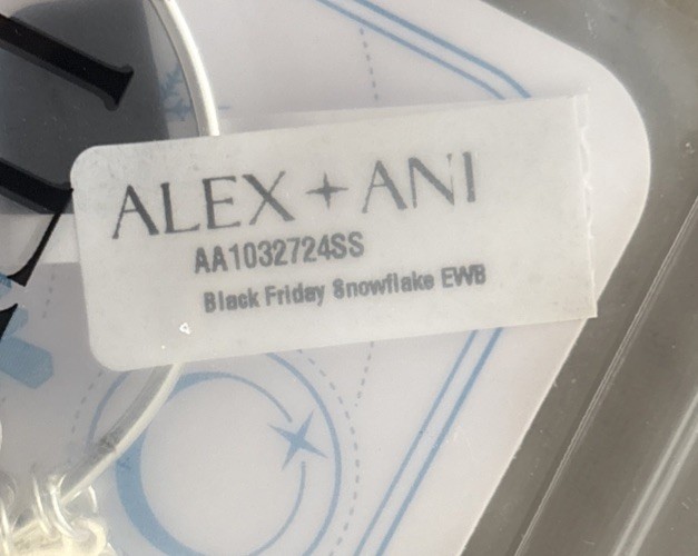 Alex and Ani Christmas Snowflake 2024 Exclusive Charm Bracelet NIP