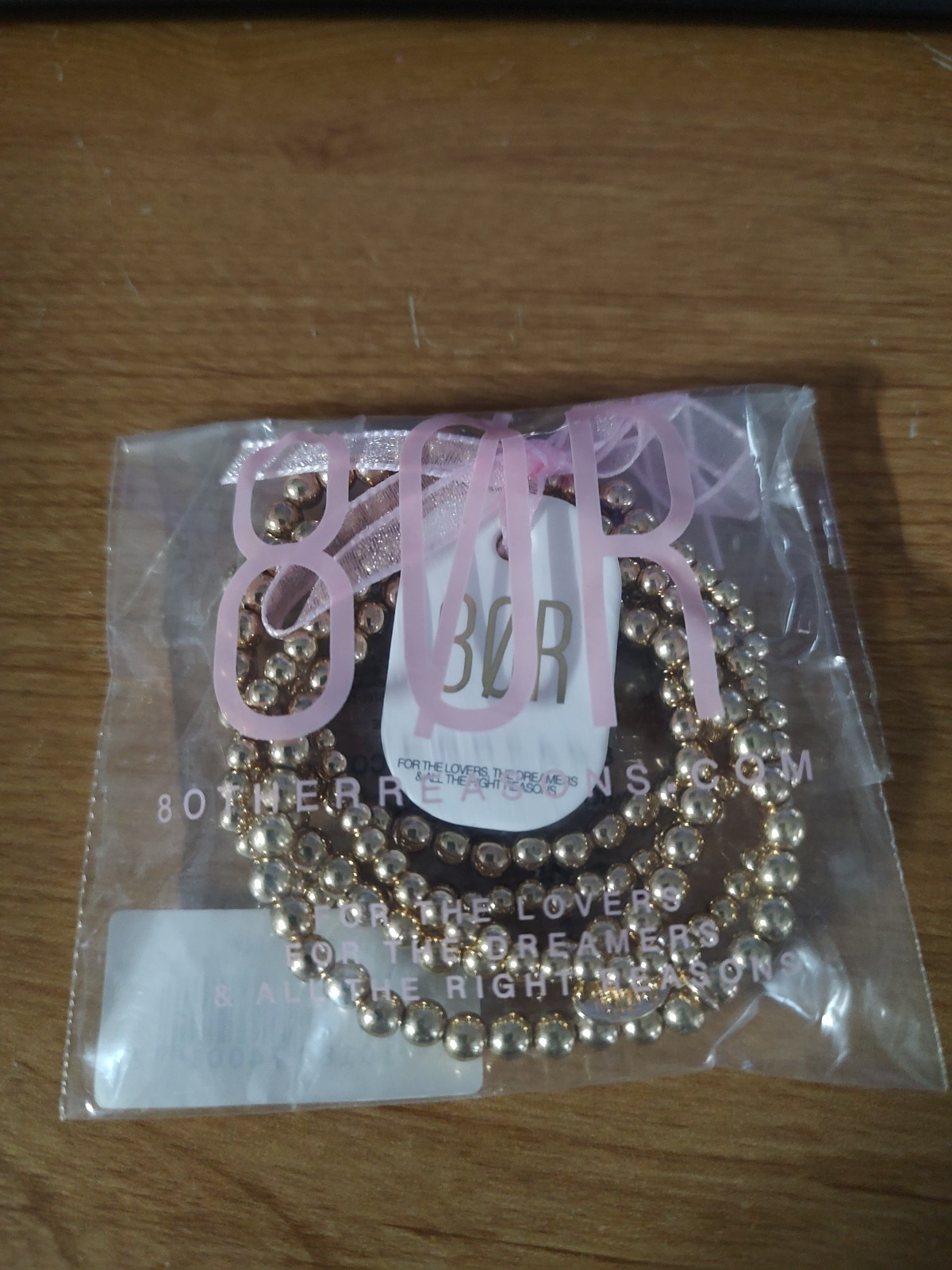 8 Other Reasons Bubble Bangle Set, 18k Gold Plated, Hypoallergenic, Brand New.