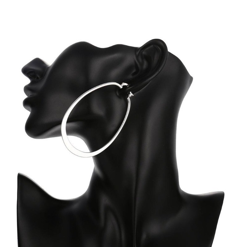 Women’s Silvery Fashion U-shaped Earring Pendant Copper Ear Buckle Jewelry Gift