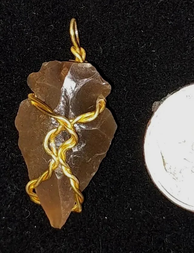 Twist Gold GP Arrowhead necklaces male female pendants jewelry new Gifts unisex