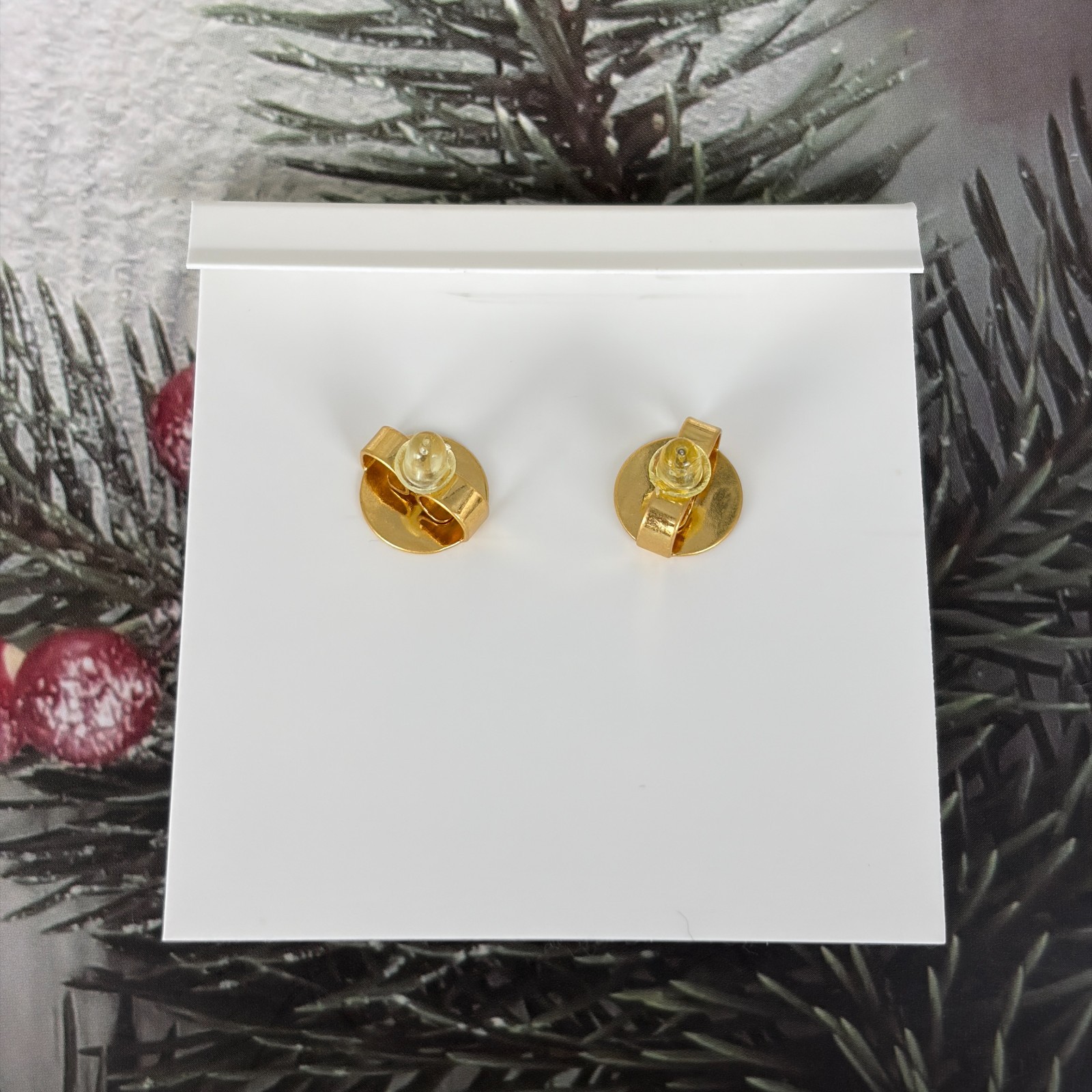 TORY BURCH • Roxanne Logo Rolled Gold Green Navy Drop Earrings