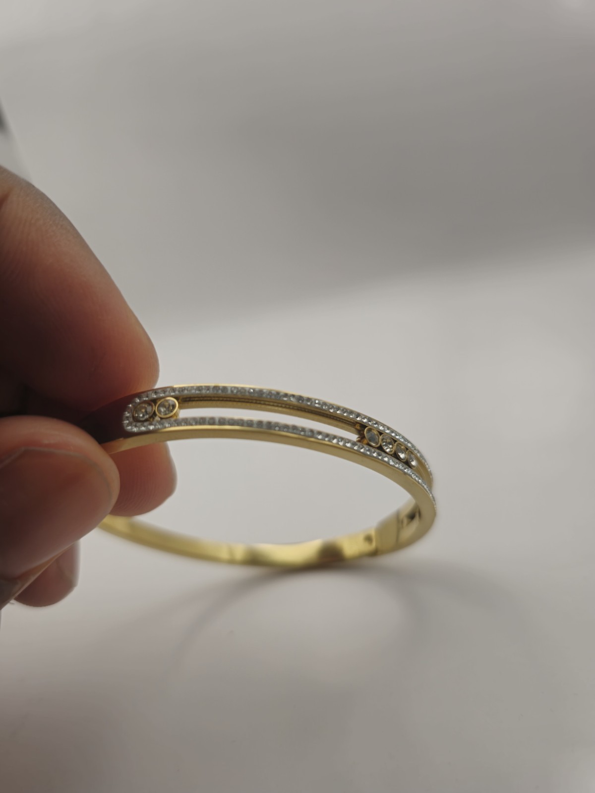 high Plated 18K Titanium Steel Casual Simple Style Shiny Bangle new bracelet