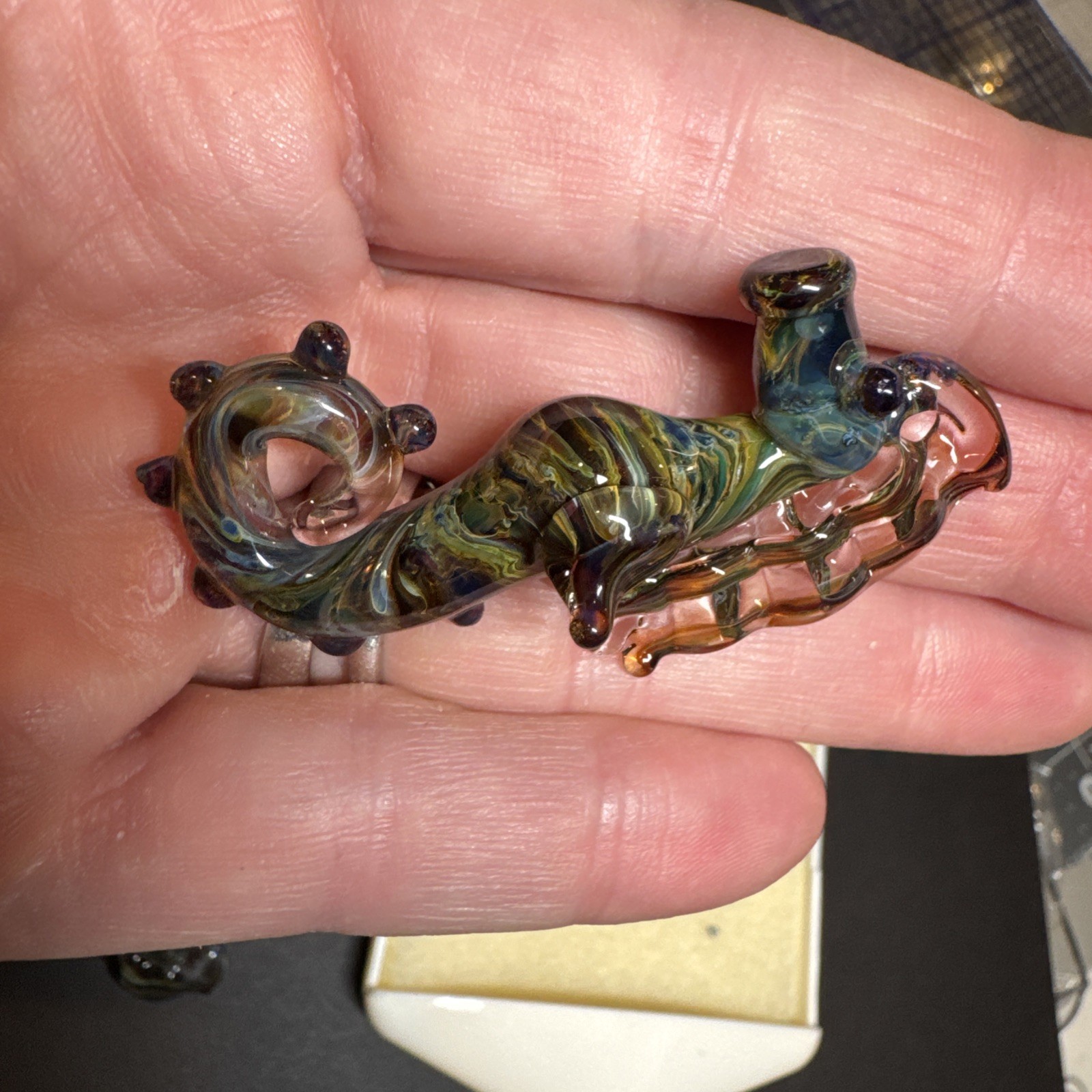 Lampwork Murano Art Glass Sea Horse Pendant, set of 3 brand new. Artisan made