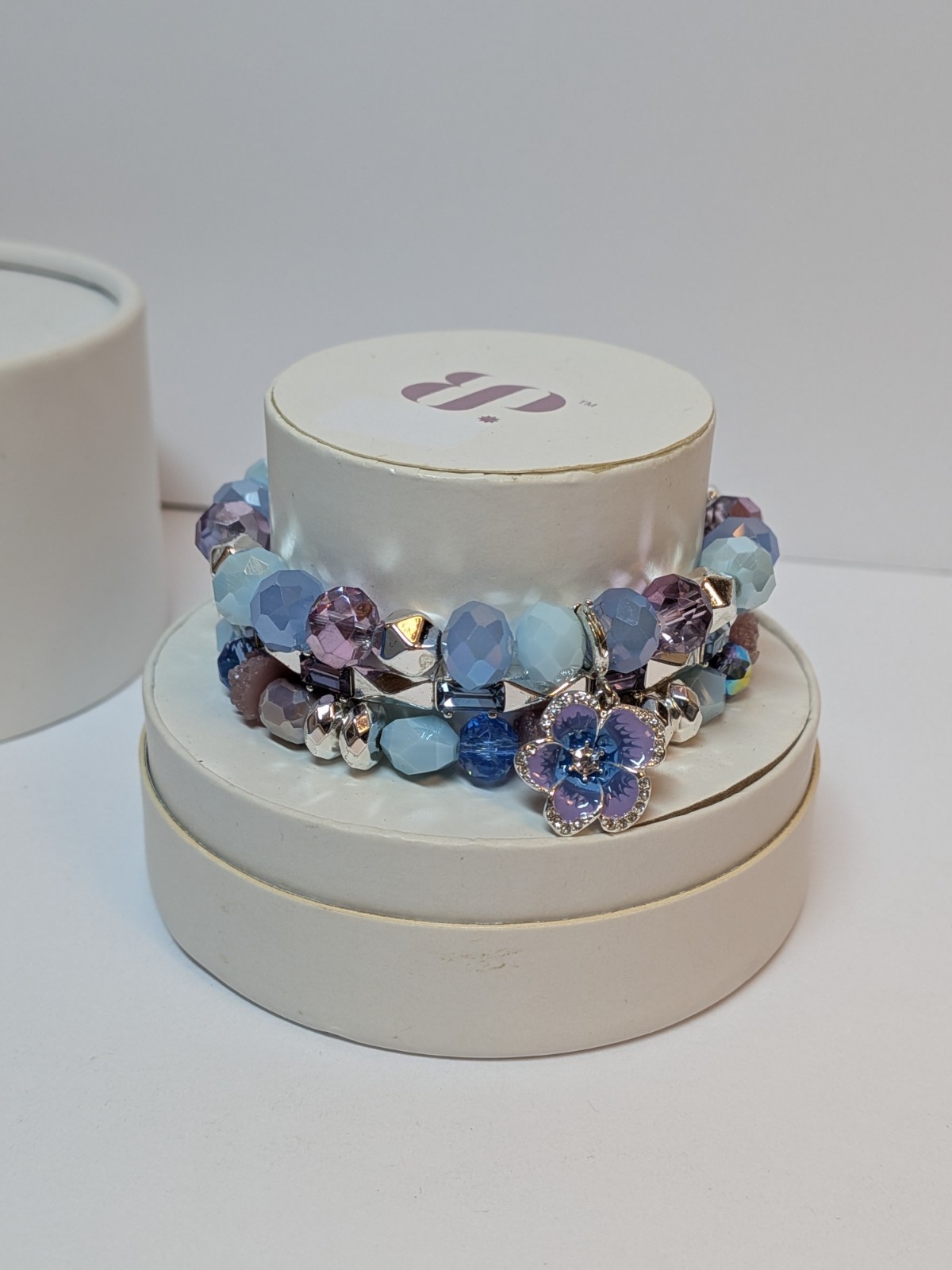 Bomb Party Stackable Bracelet Set Violets Are Blue Stack 2024 RBP6939 NIB New