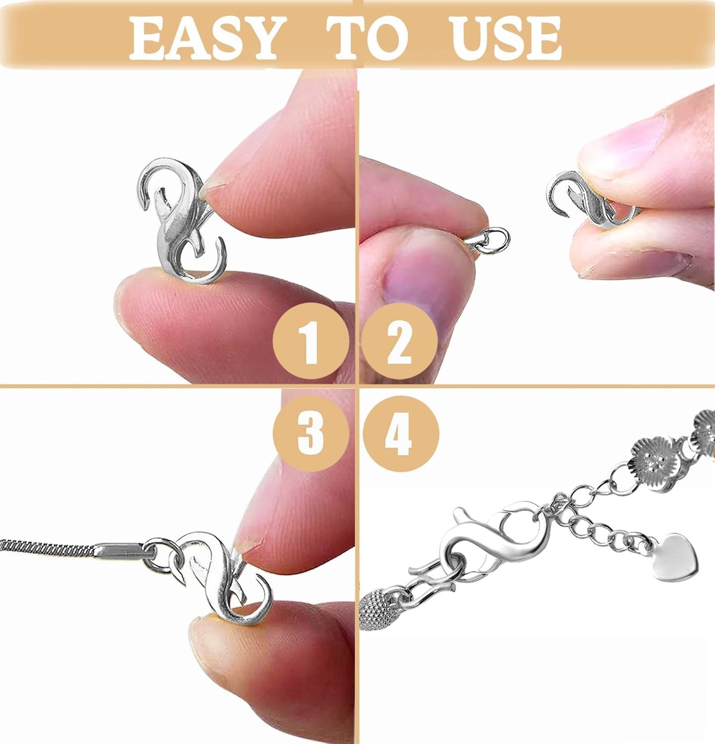 Double Opening Lobster Clasp 316 Stainless Steel Silver and Gold Pleted Necklace