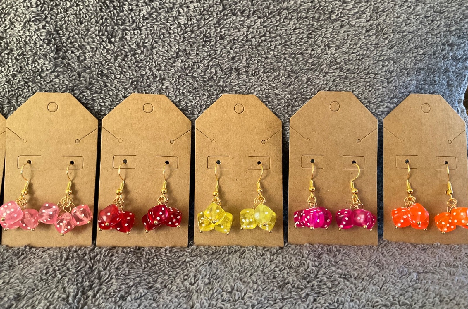 Bunco Dice Mini Dice Three Dice Earrings
