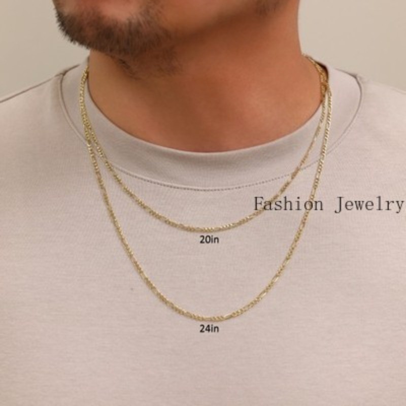 14K Yellow Gold 2mm- 7.5mm Chain Italian Link Necklace Men Women 16″- 30″