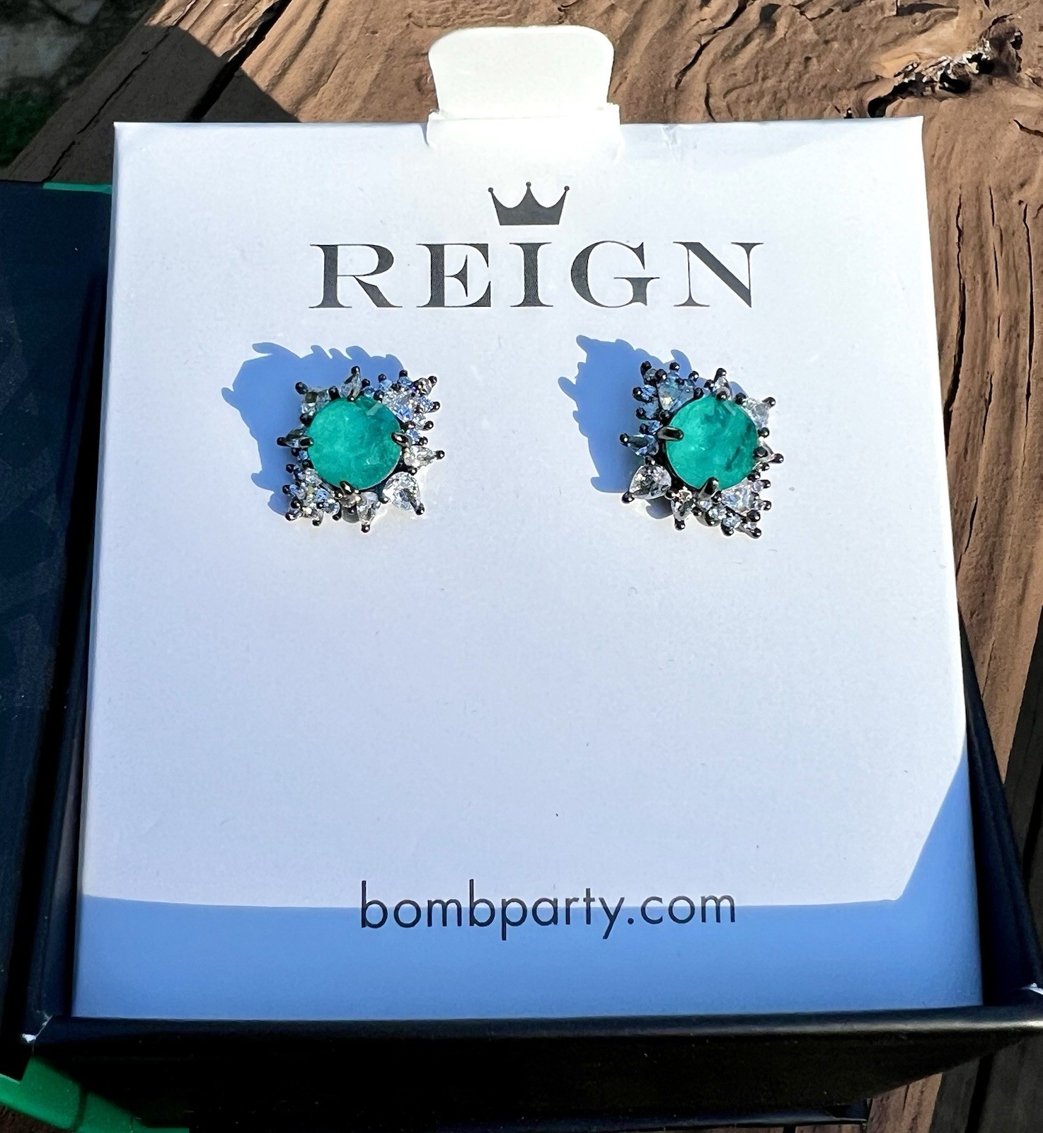 Bomb Party Reign Villain “Under Her Rule” Lab Paraiba Tourmaline On Hematite