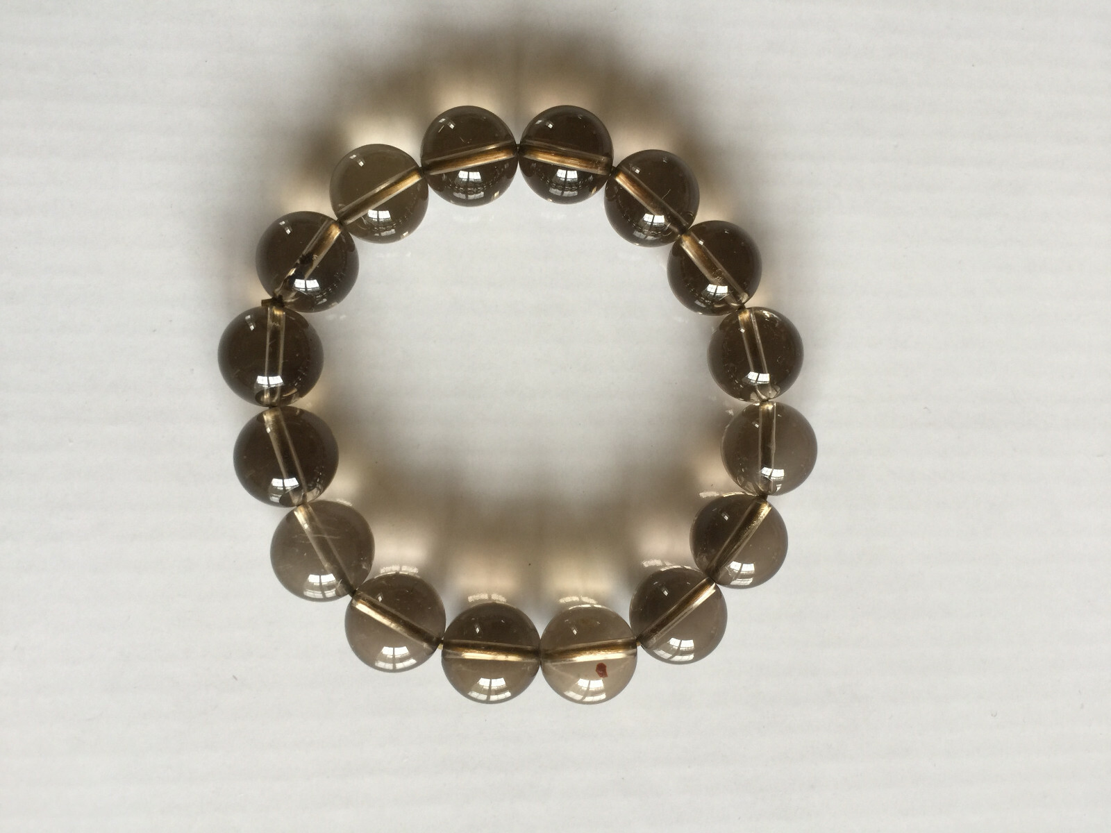 Elegant Natural Tea Dust Mocha Crystal Hard Stone Bead Bracelet / Bangle