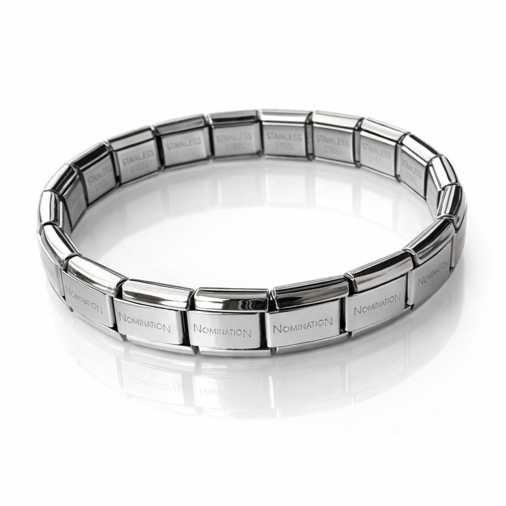 Stainless Steel Italian Modular Charm Bracelet Unisex Fashion Link