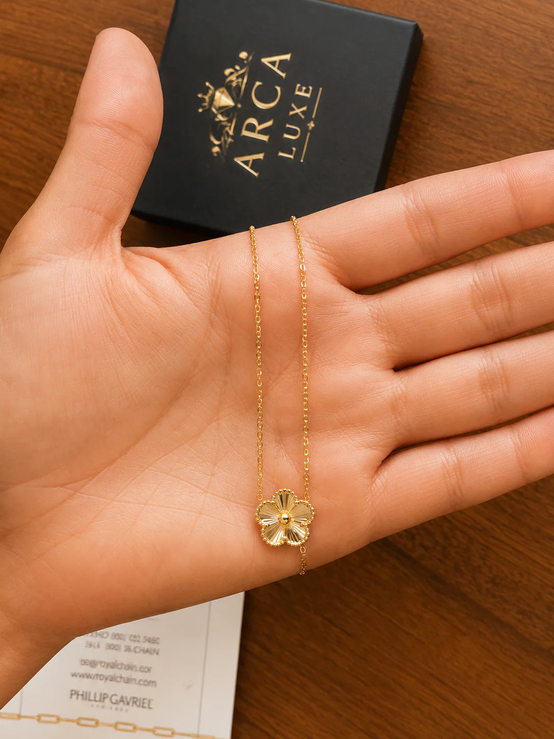 14K Solid Gold Radiating Flower Necklace – Diamond Cut Flower Pendant 18” Chain