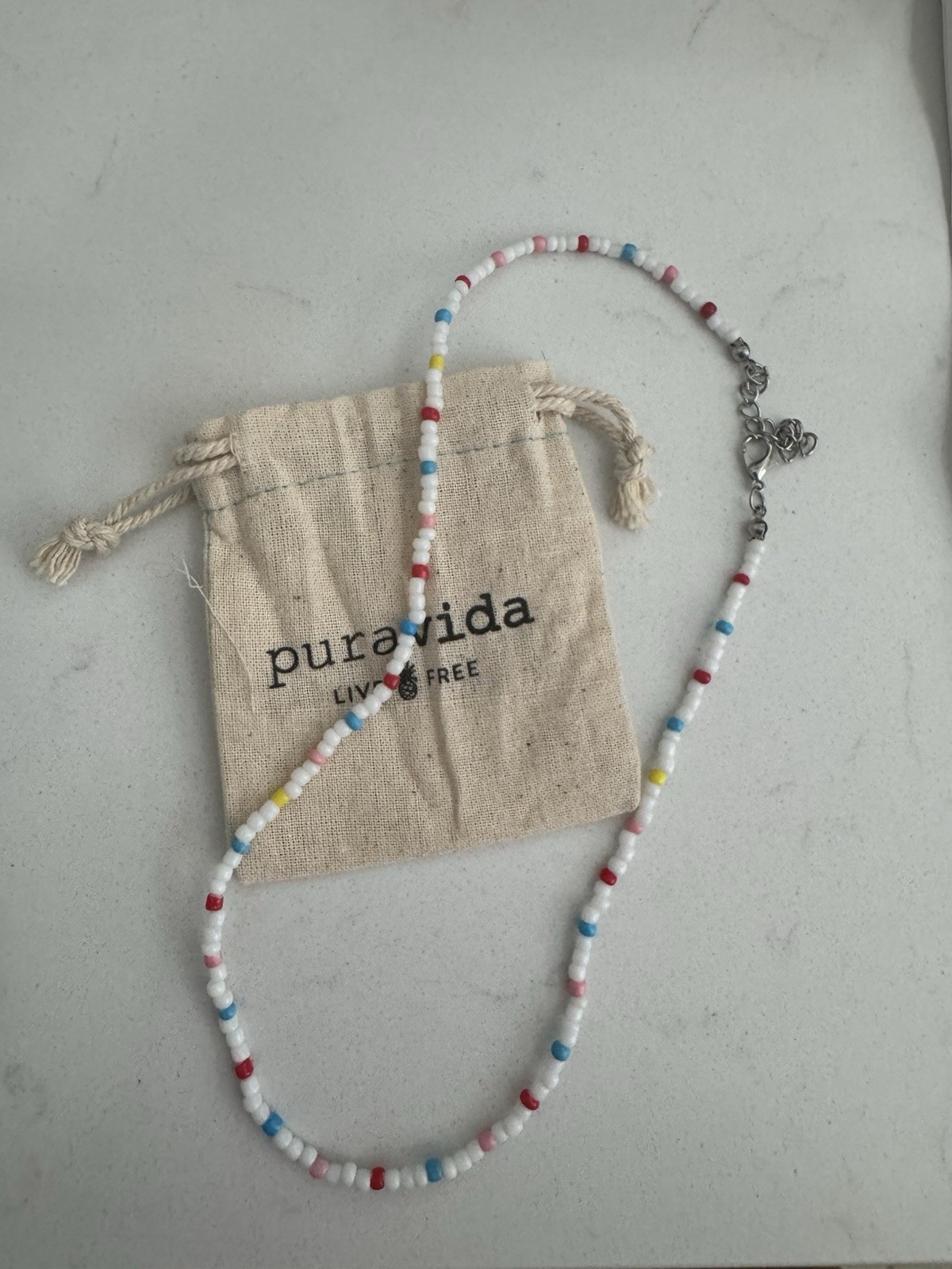 Pura Vida Multi Colored Beaded Necklace