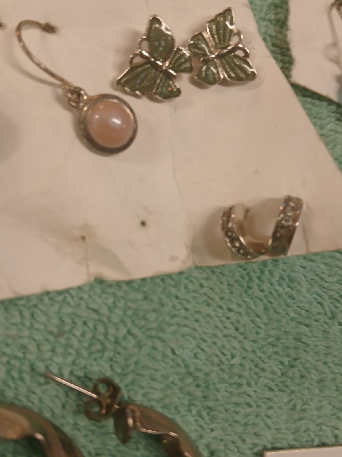 8 Pair Of Earrings For Pierced Ears All Silvertone