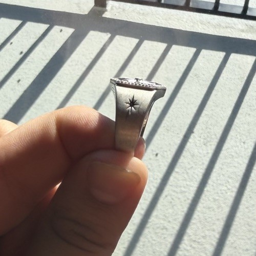 High Quality Silver Plated Natural Diamonds Ring With Black Onyx Size 10