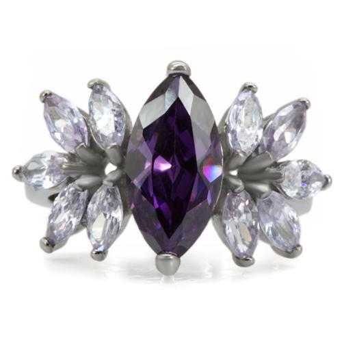 Purple Marquise Cubic Zirconia Cocktail Ring