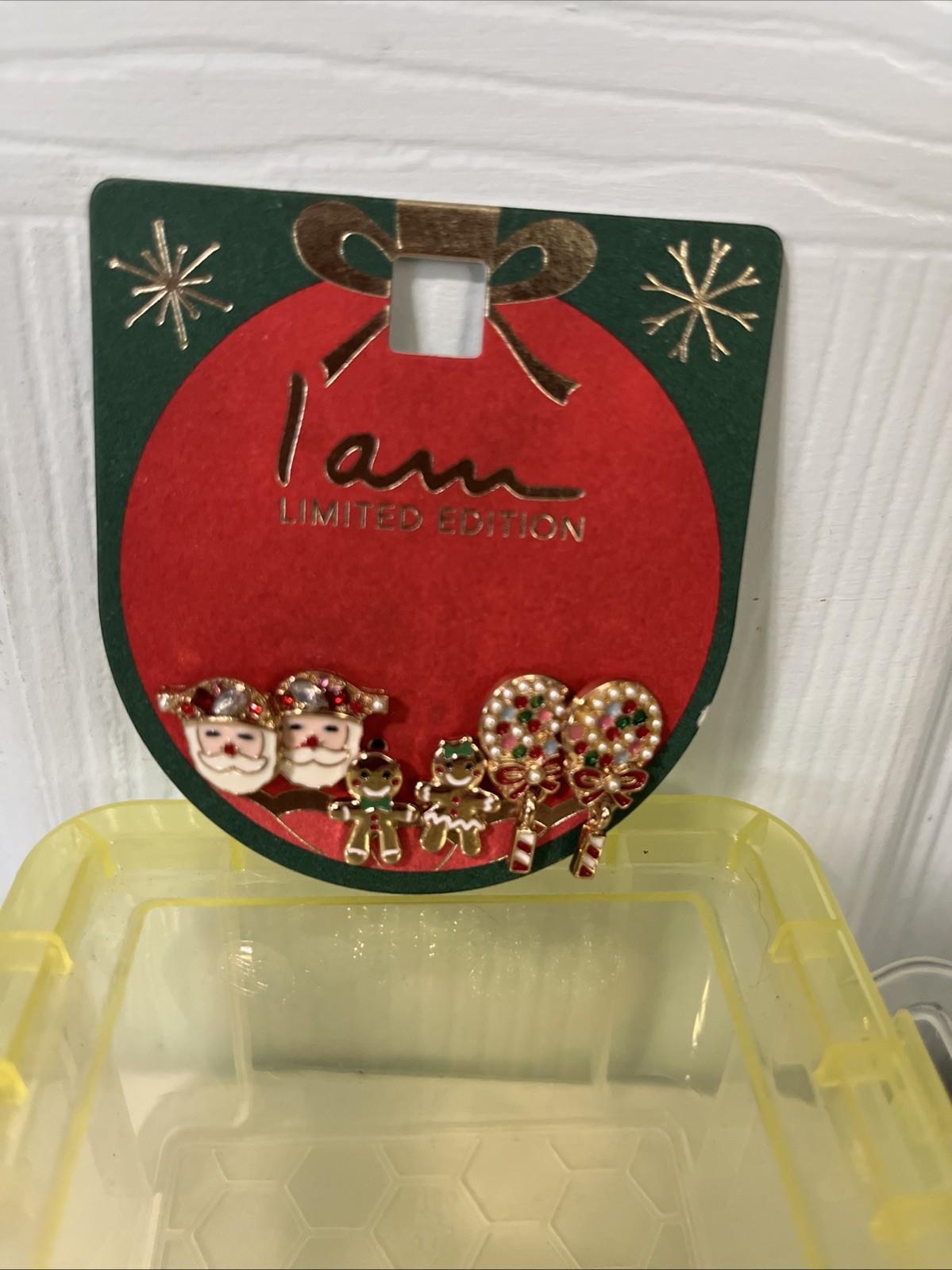 I Am Limited Edition Christmas Holiday Earrings Pierced 3 Pack