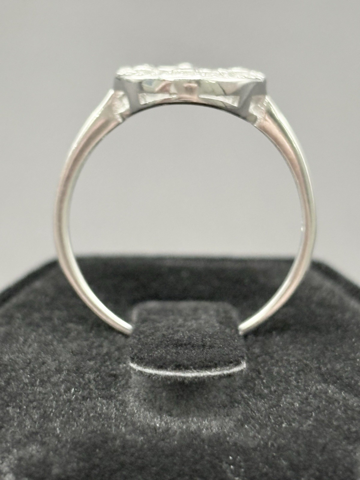New Condition Cubic Zirconia Clock Face Ring 925 Size 7 F16
