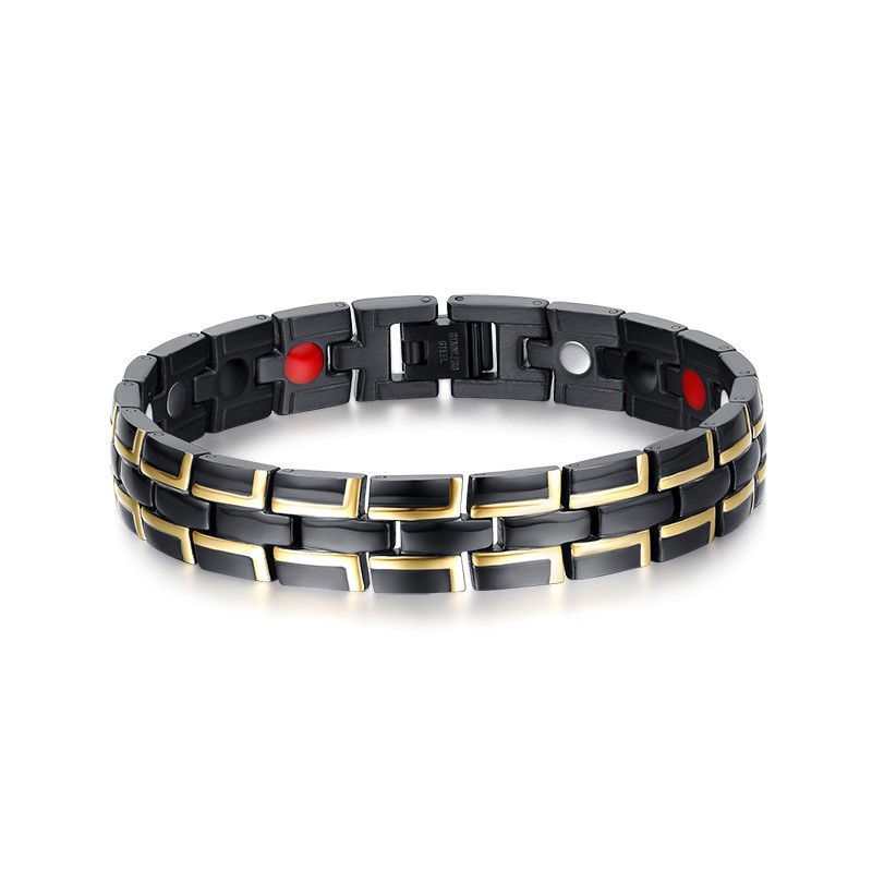 Black Energy Health Care Magnetic Theraphy Bracelet Men Power Chain Pain Relief