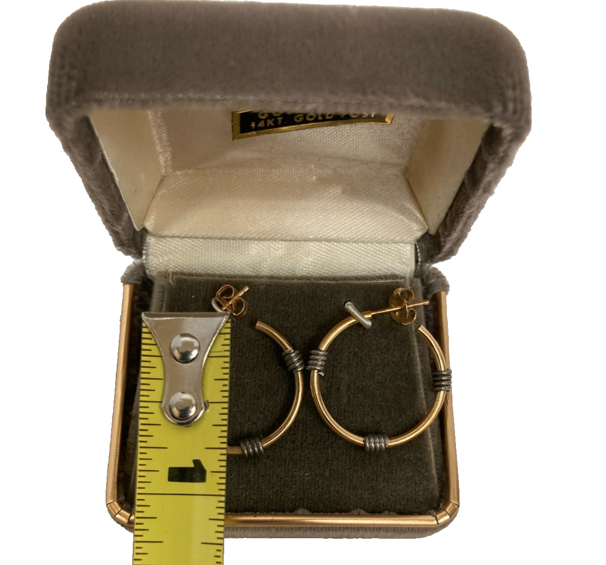 Earrings Hoop Gold Silver Color Gold Filled14K Gold Post Butterfly Clasp USA