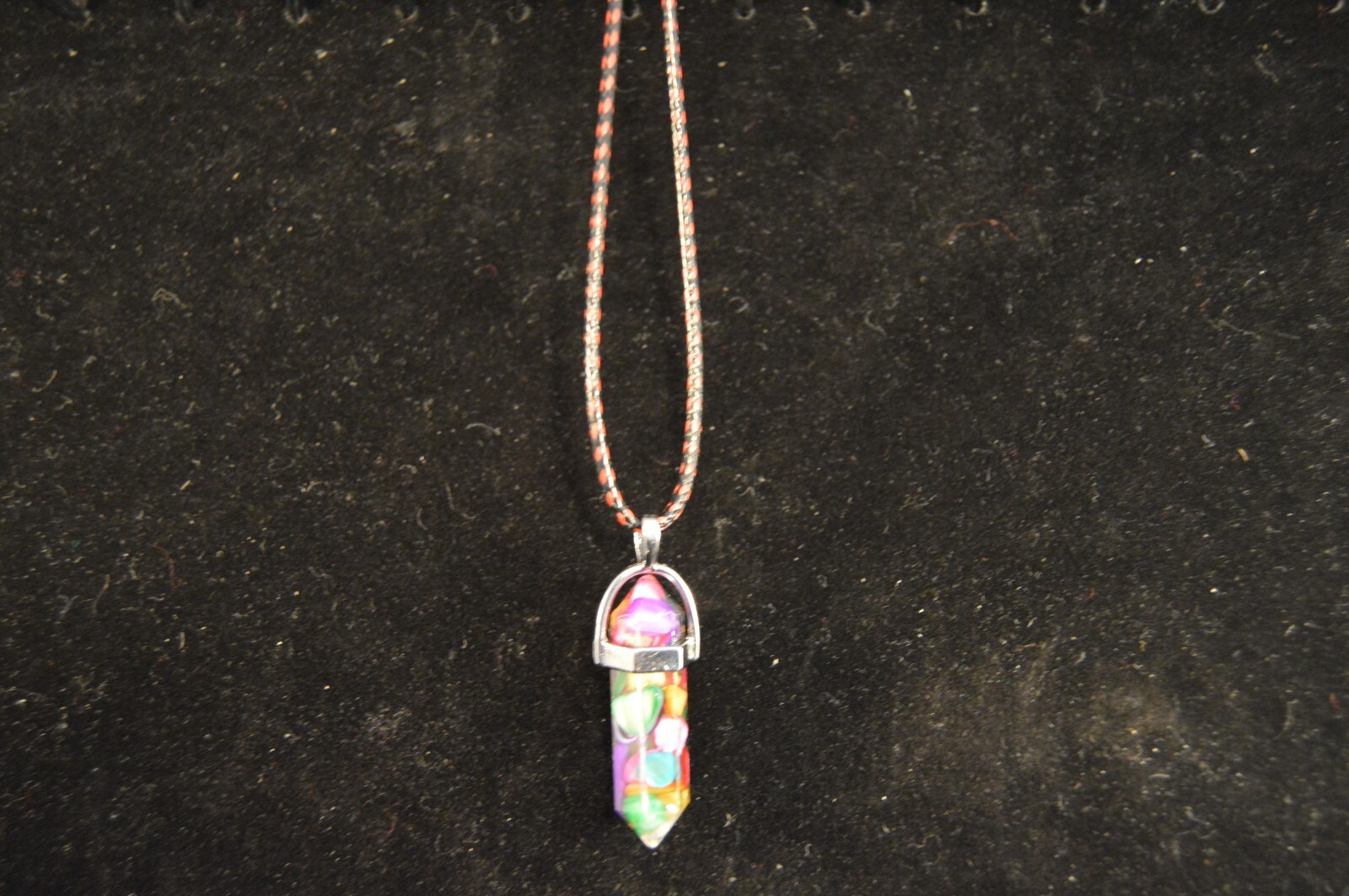 “COLORED STONE” Resin HEALING “Crystals” NECKLACES NEW! Jewelry USA SALES!!!