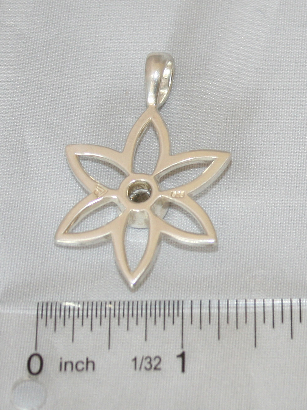 Silpada Sterling Silver Flower Cubic Zirconia Pendant S1195