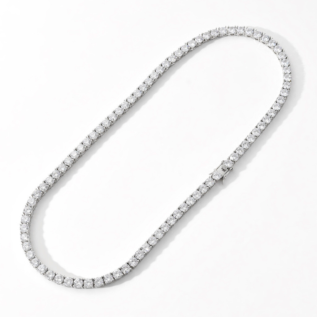6″-24″ Hip Hop Necklace Bracelets 5A CZ Diamonds Real Gold Plated Tennis Chain