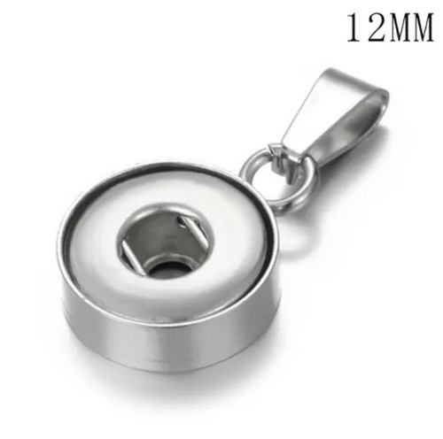 Mini Snap Jewelry Pendant Plain Stainless Fits 12mm Petite Ginger Charms .875″