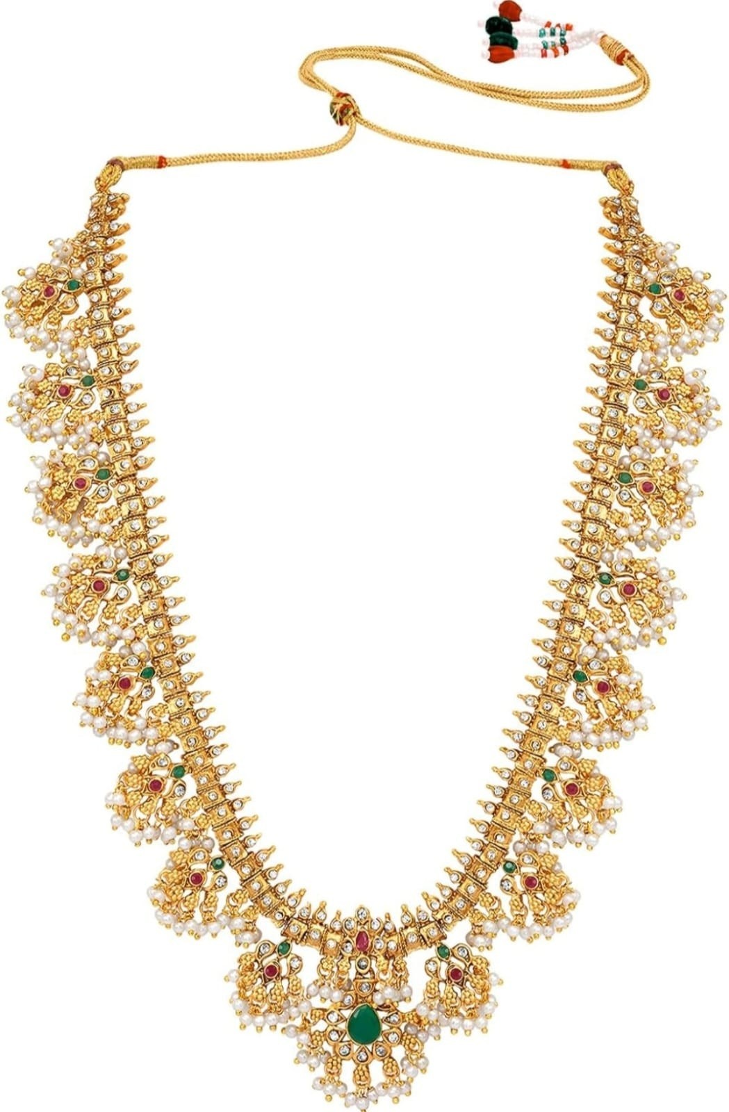 Indian Bollywood Traditional South Indian Necklace Set With Matching Earrings
