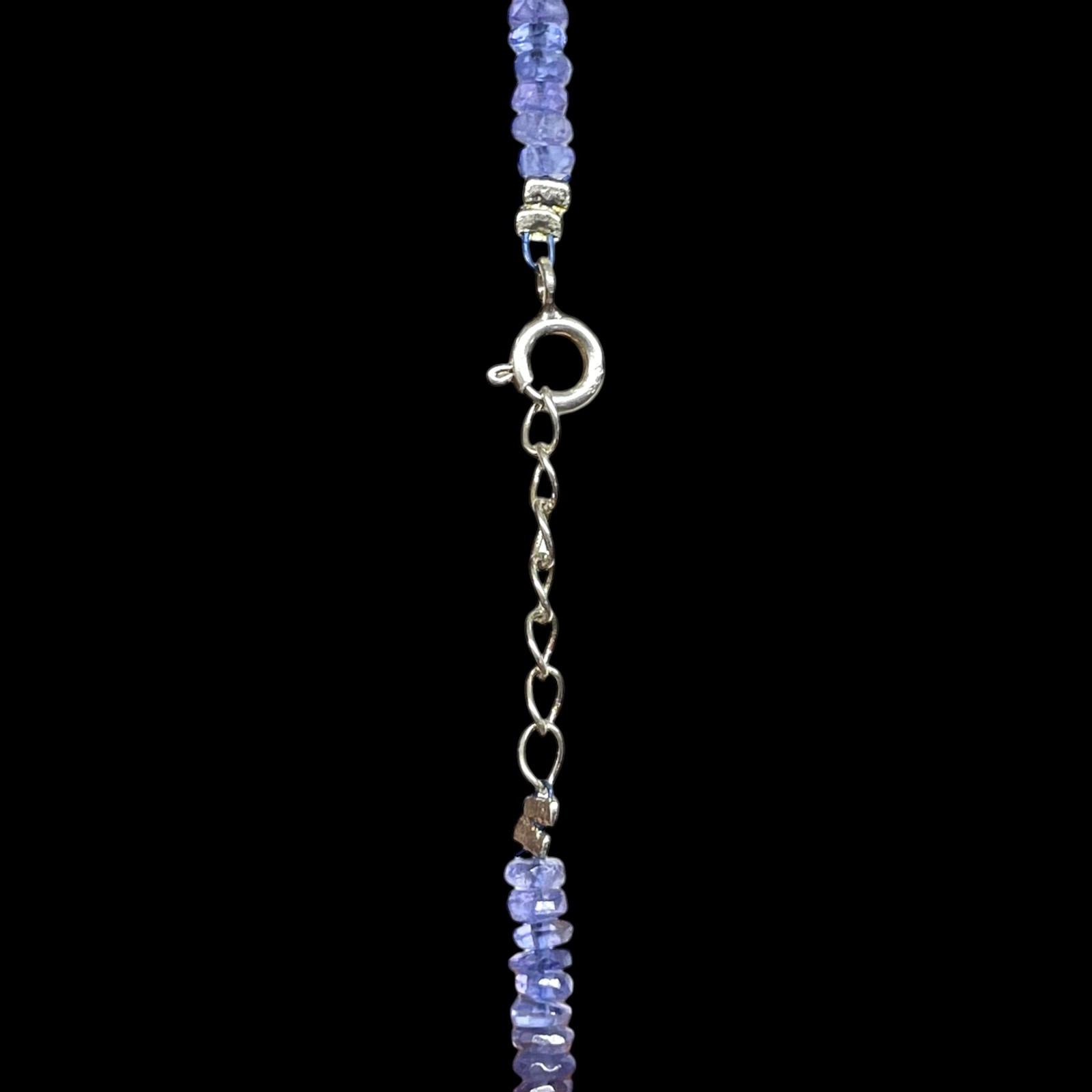 18″ Natural Tanzanite Necklace 3-4.5mm Top Quality Faceted Vibrant Blue Beads