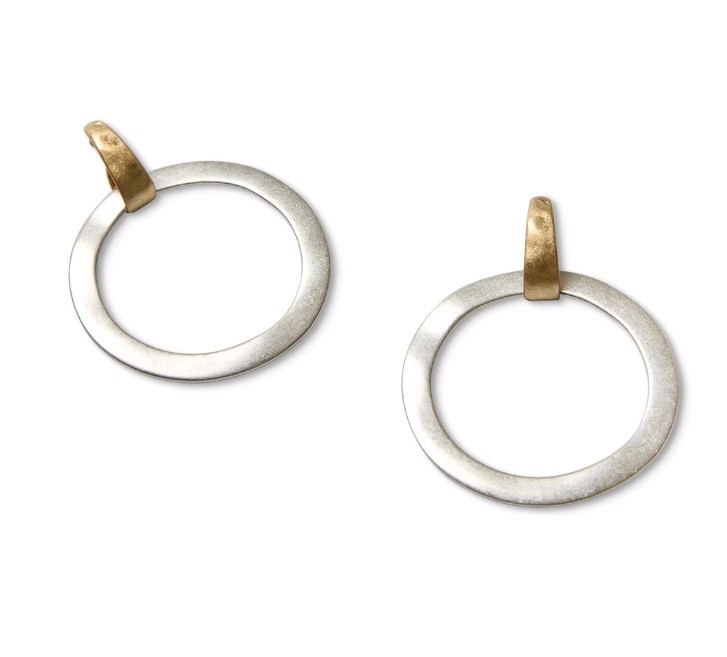 Cabi HALO EARRINGS, Sold Out, Gold/silver Pierced NEW
