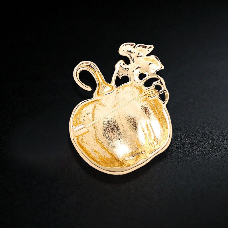 1pcs Enamel Pumpkin Brooches for Women Rhinestone Halloween Brooch Pin Gifts