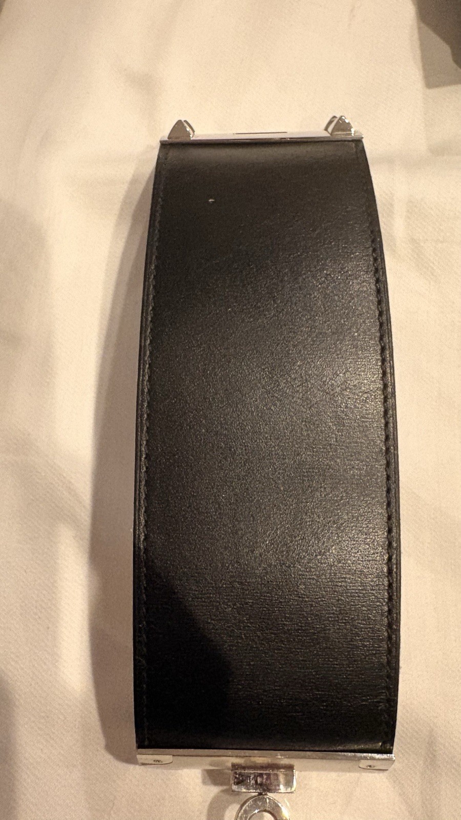 Hermès Black Leather Kelly Dog Extreme Bracelet Size S
