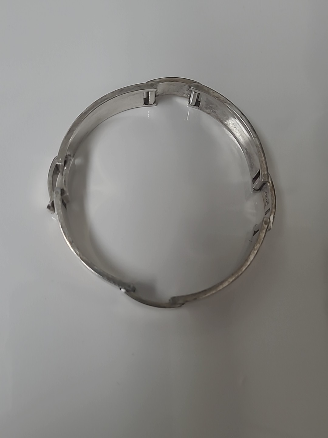 Gucci 1970 Mlano Silver Buckle Bracelet Unique ,Rare 2 Color Enamel ,used