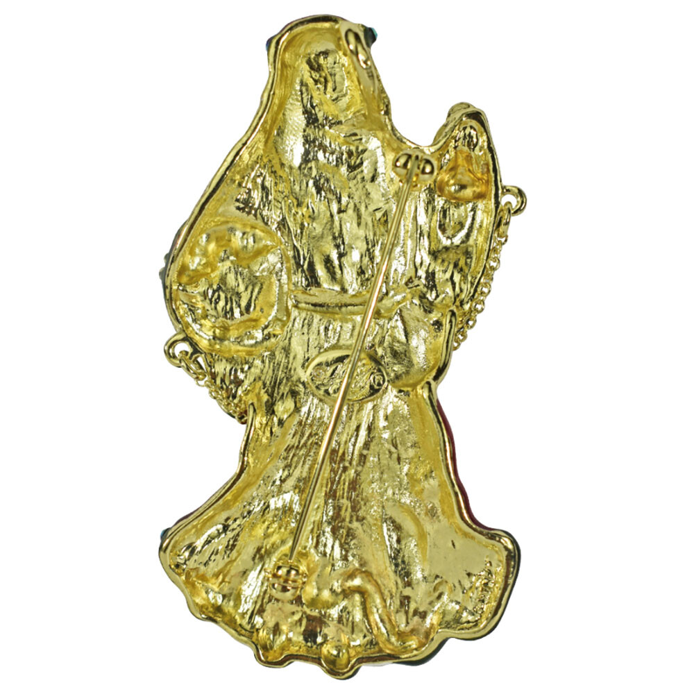 Kirks Folly Old Saint Nick Pin Pendant goldtone
