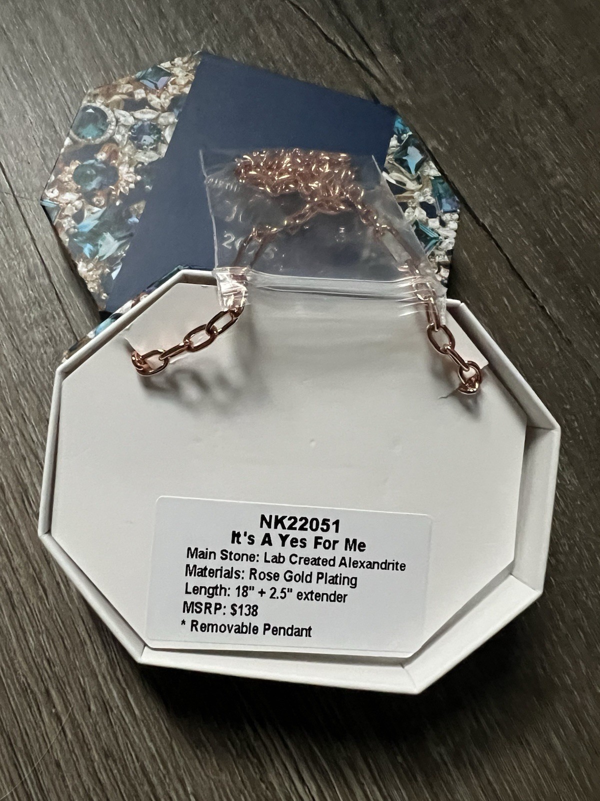 Bomb Party June 2025 Necklace Alexandrite Rose gold It’s a Yes For Me