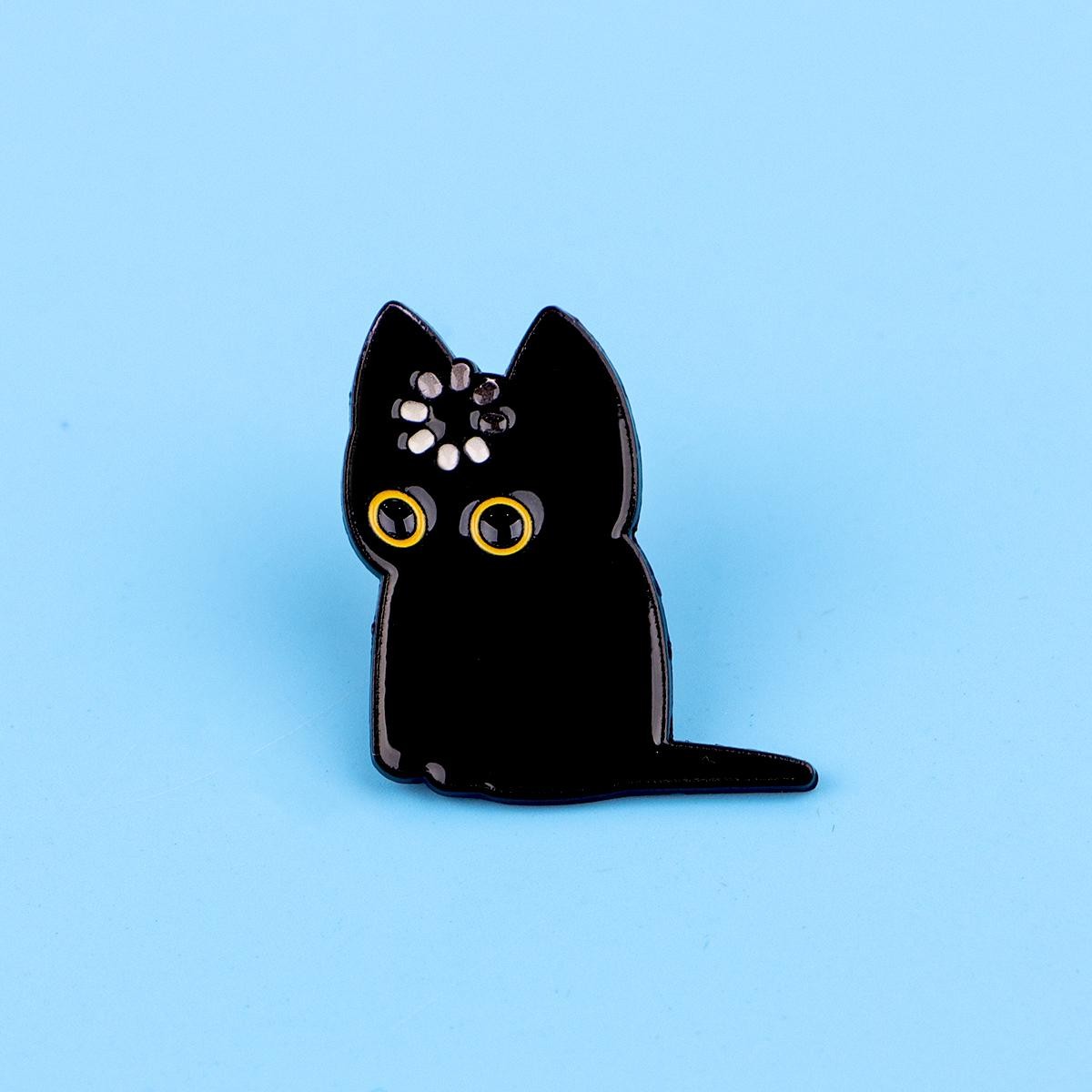 Loading Black Cat Enamel Pin Cute Brooch Lapel Badge Backpack Gift Animal Lover