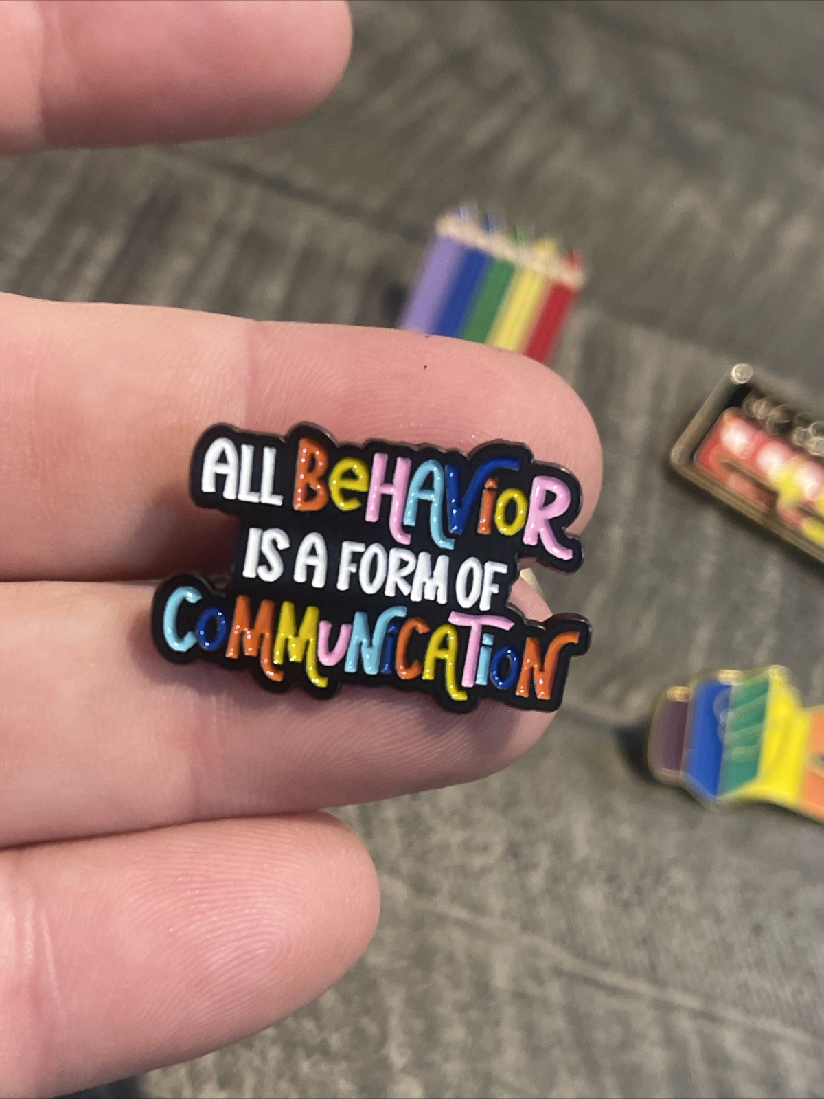 LGBTQ Pride Rainbow Enamel Pin Brooch Lot Of 9 Social Battery Safe Peace Social