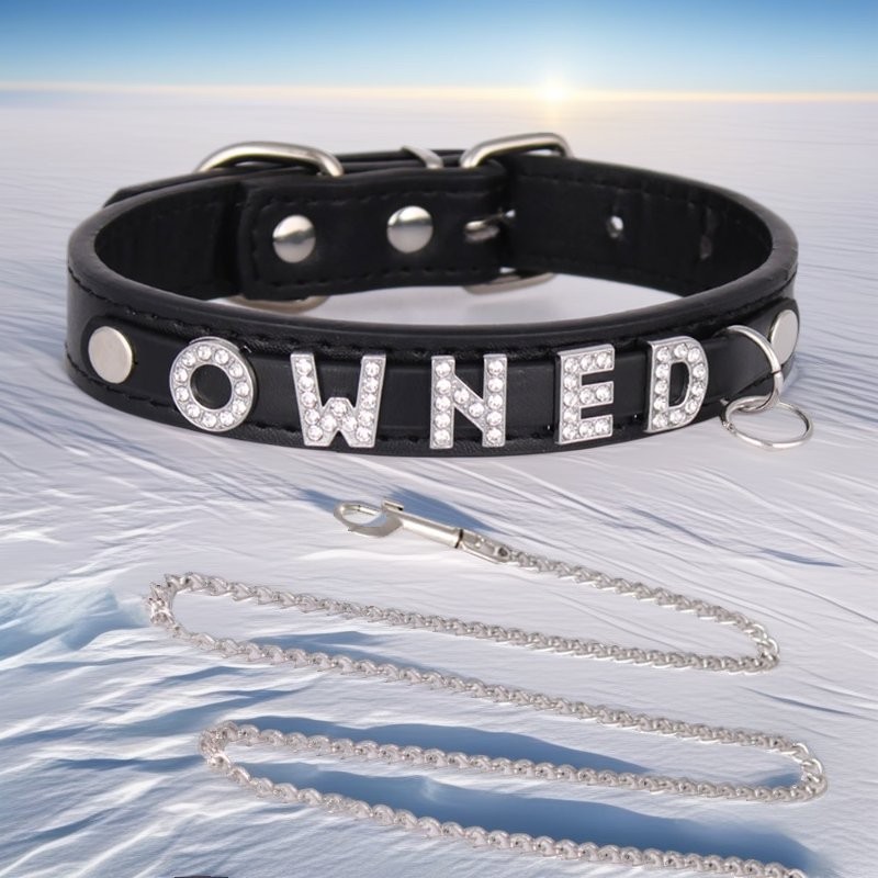 Custom Chocker BDSM Gift Choker Pu Leather Black DIY Necklace Collar M3