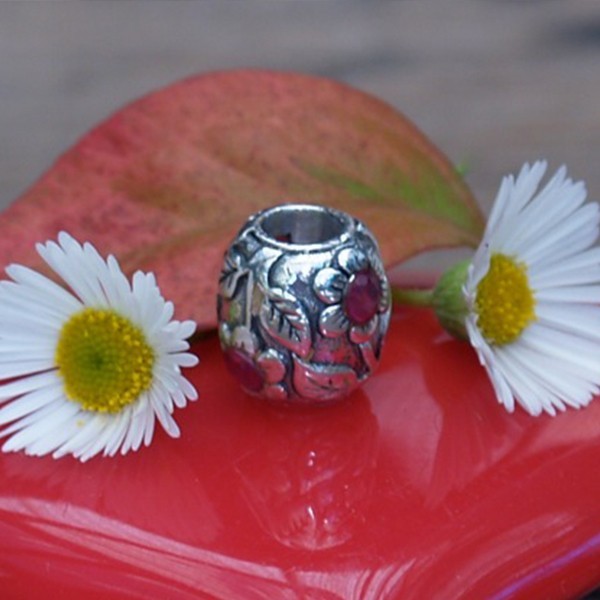 Retired Redbalifrog Silver Beads – Love Flower (Brand New)
