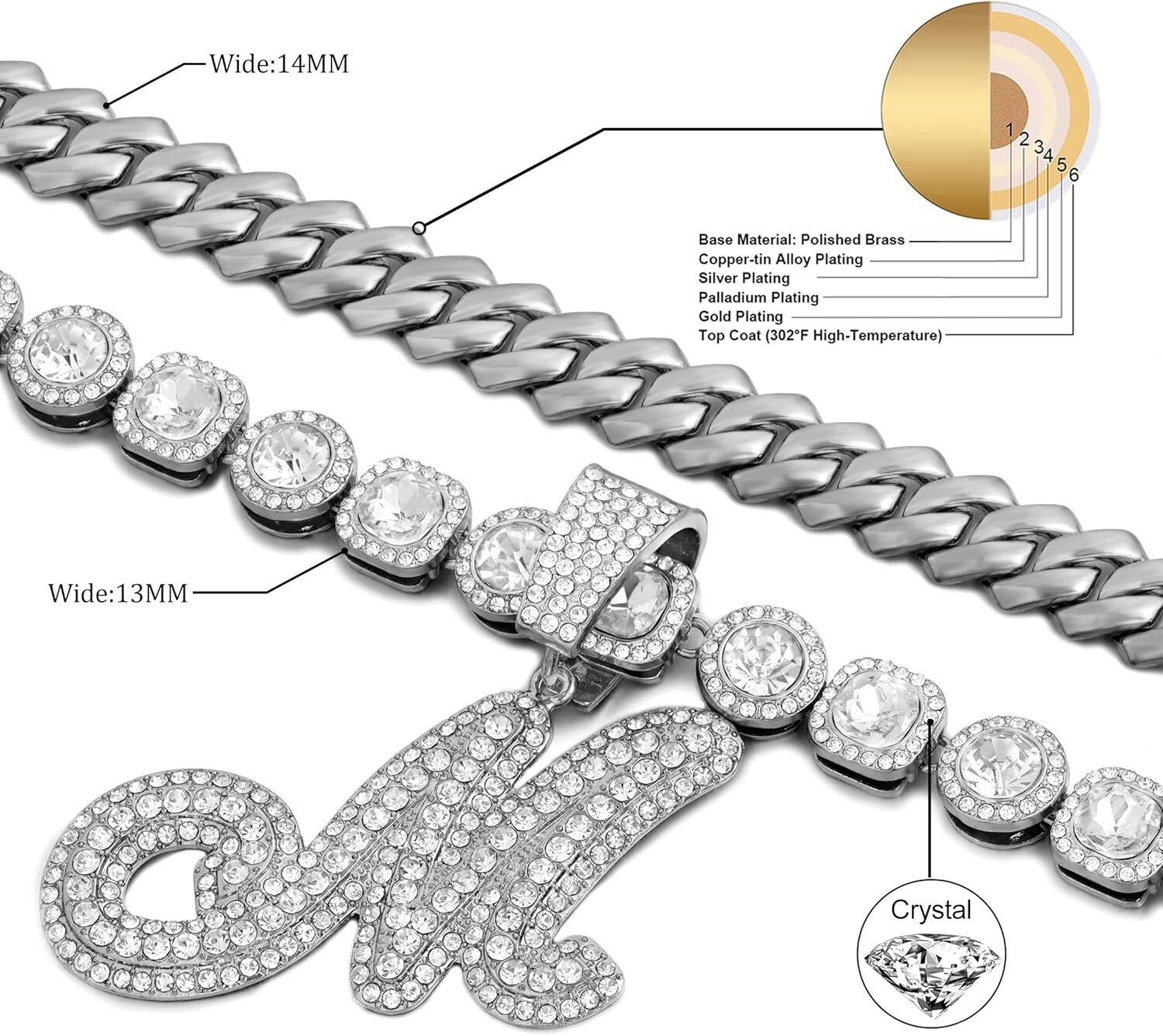Exquisite Cuban Link Necklace with Custom Initials – Ideal for Any Occasion