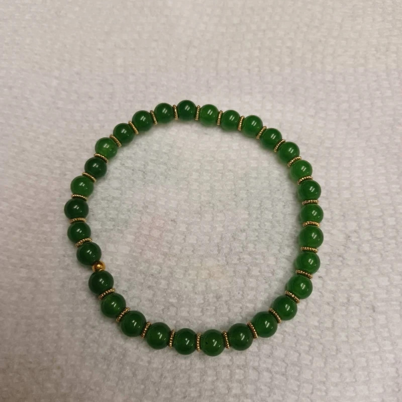 Jade Gemstone Bead Abundance Money Bracelet 6mm Crystal Healing Good Luck Gifts