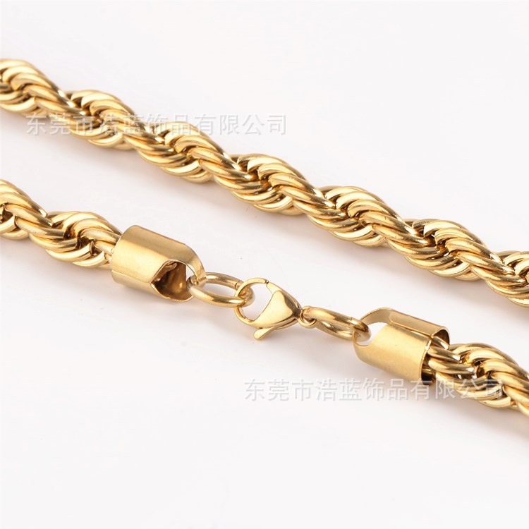8/10mm Stainless Steel Women Men Rope Chains Necklaces 16”-30” Anti-tarnish