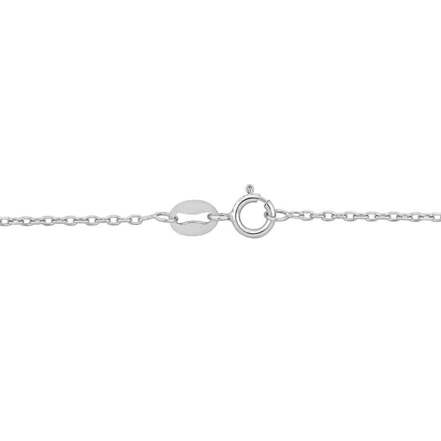 AMOUR Diamond Cut Cable Chain Necklace In Platinum, 18 In