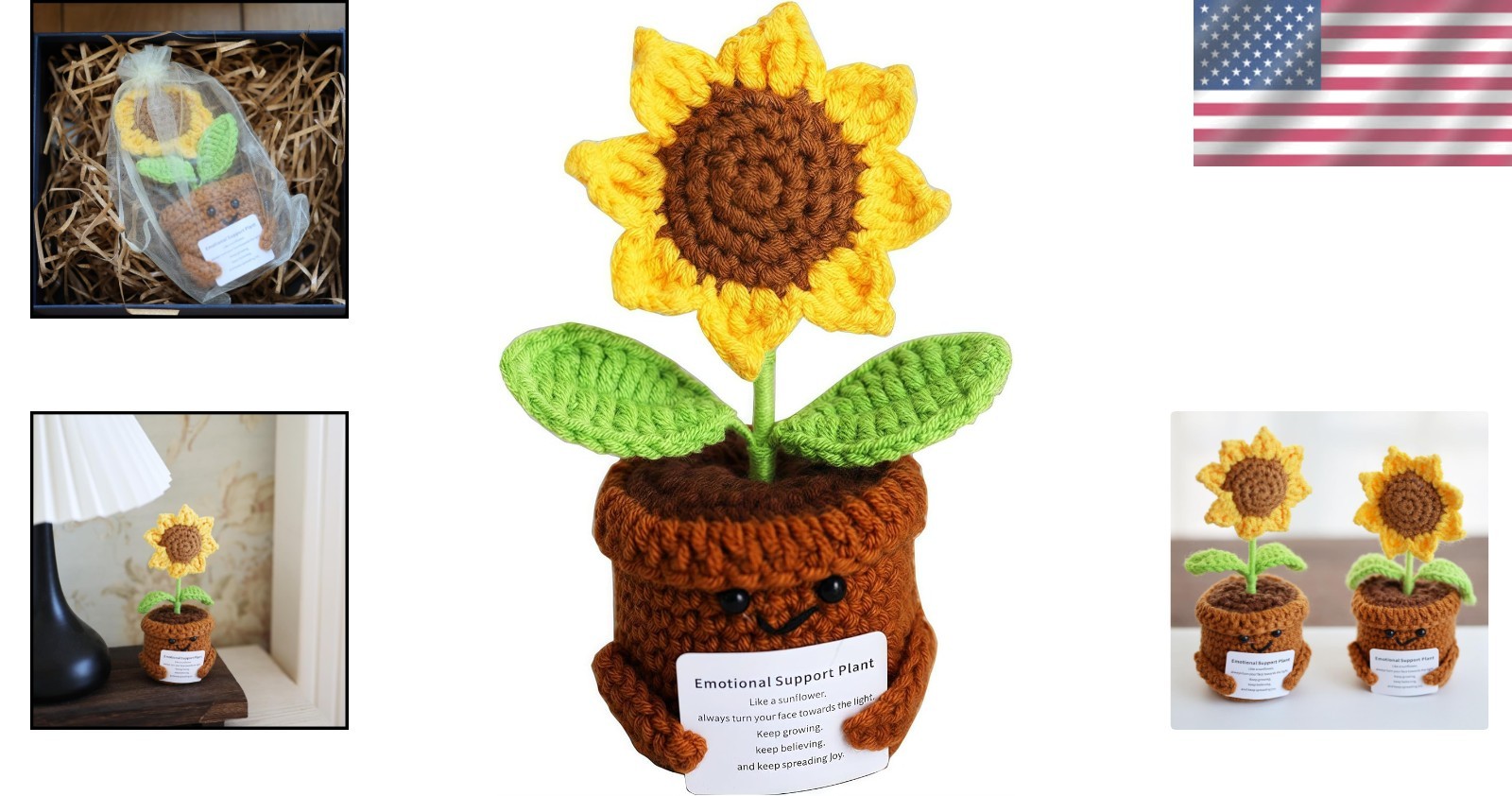 Emotional Support Crochet Sunflower – A Unique Gift for Women’s Inspiration