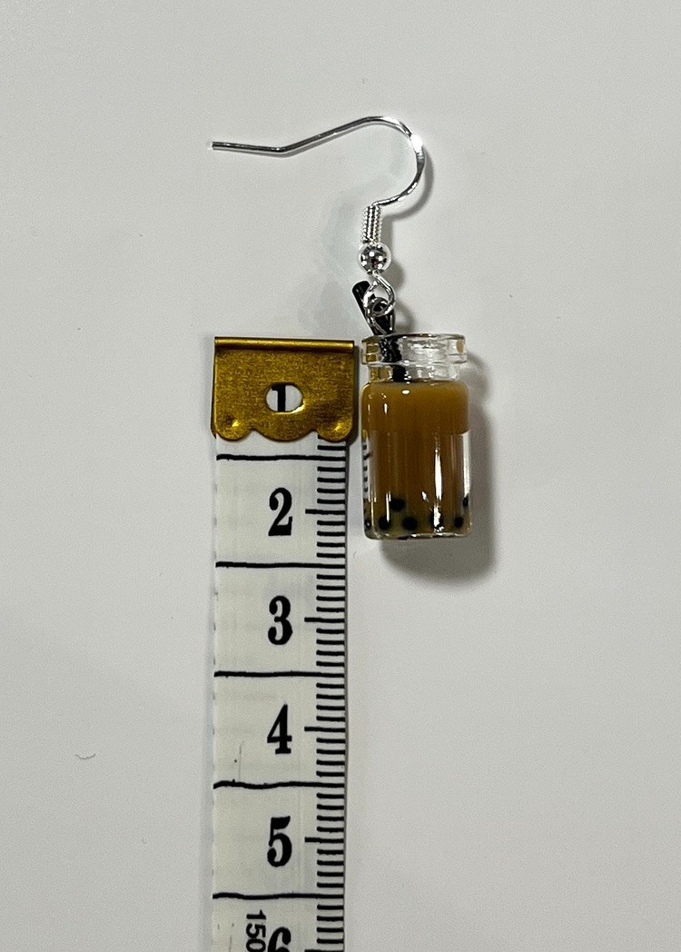LIGHT BROWN BOBA TEA Women’s Dangle Earrings Boba Tea Collection
