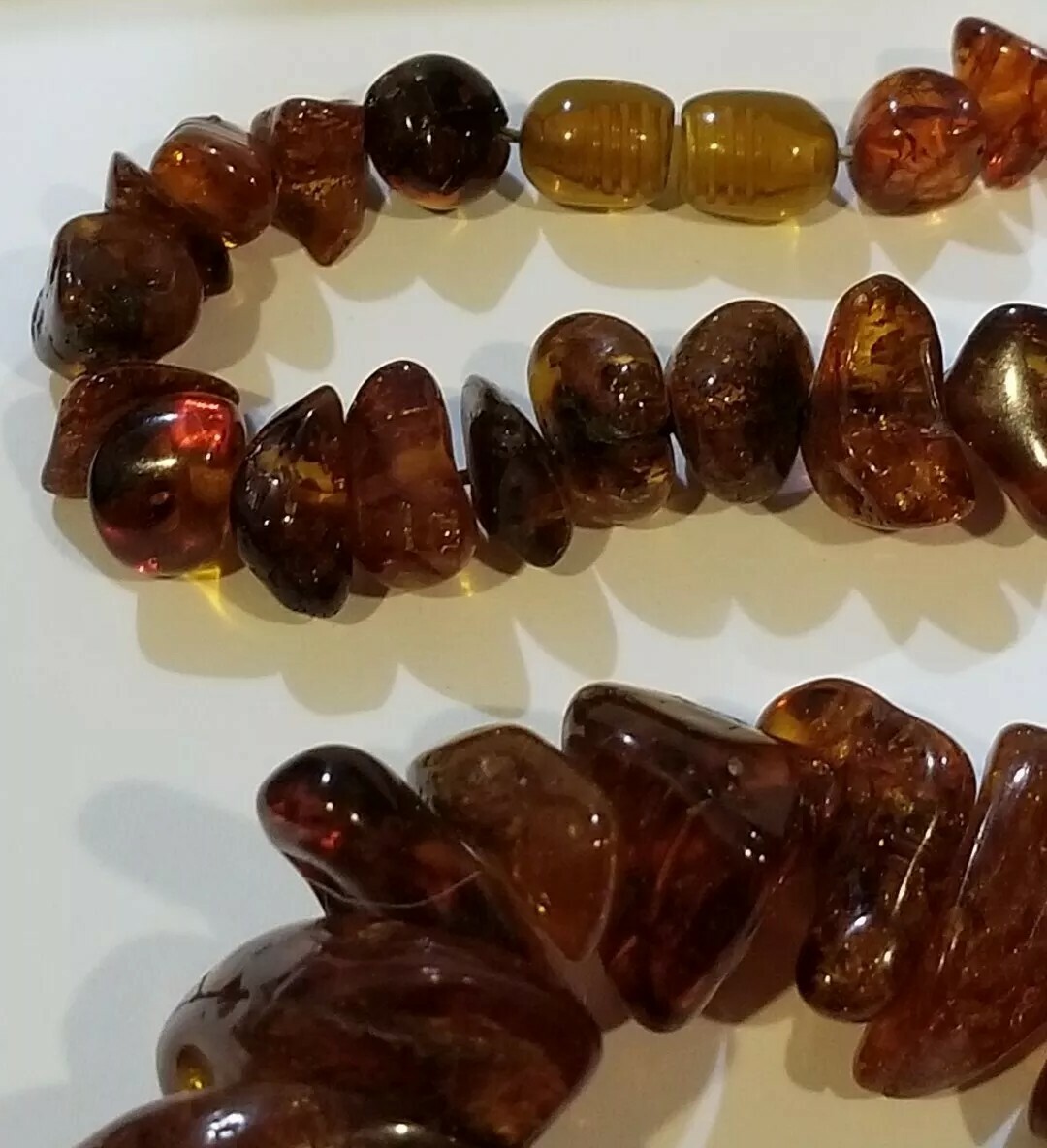 Vintage Baltic Graduated Amber Chunk 26.25″ Necklace 69g
