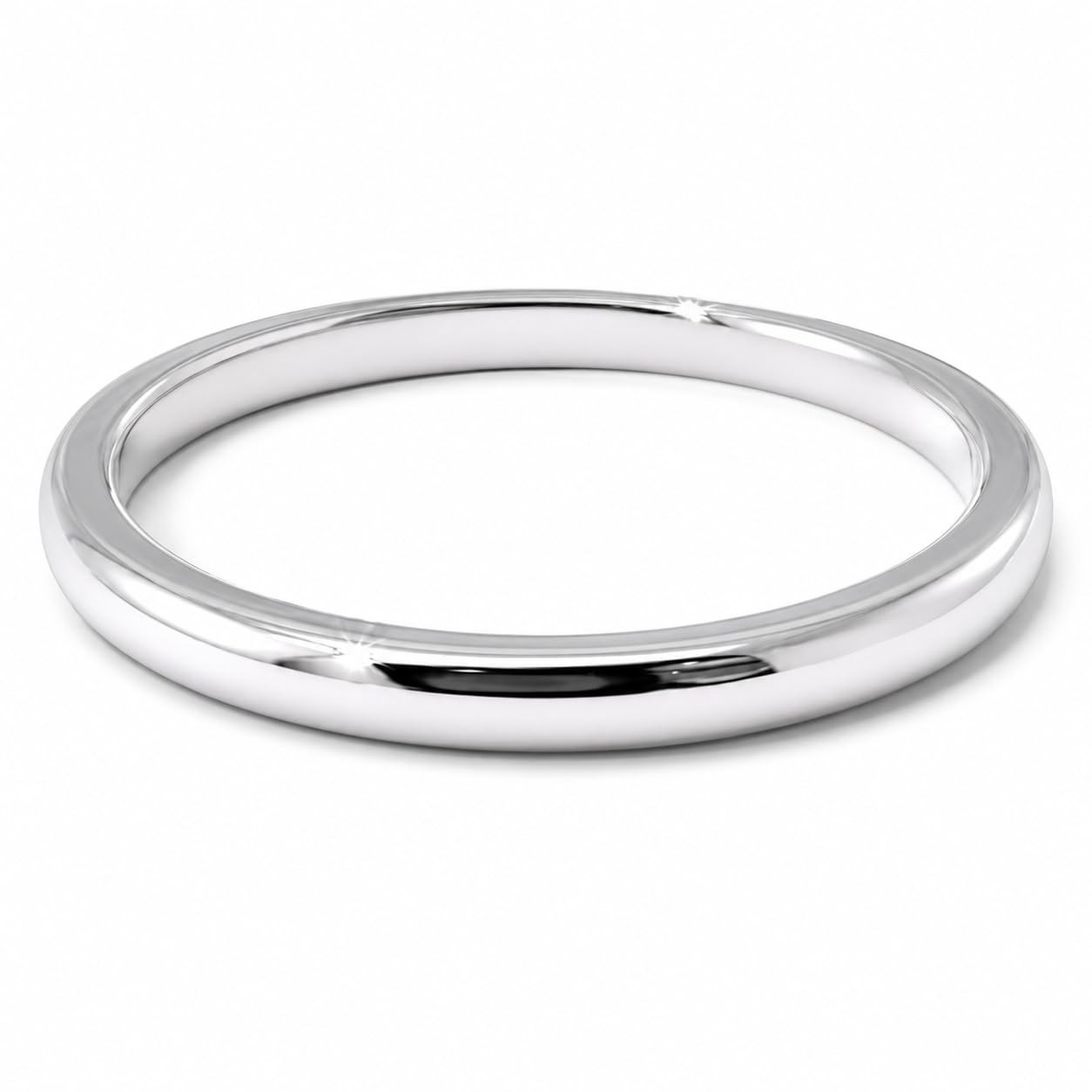 18K Gold Plated Minimalist Band Ring, Smooth Stackable Ring for Women Daily Wear