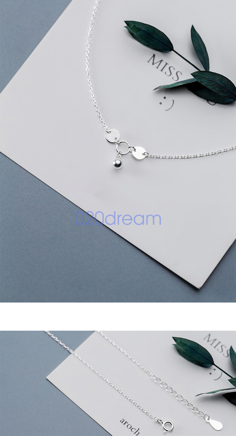 Real 925 Sterling Silver Necklace/Anklet/Bracelet Trace Chain 6.5-24″ Pendant