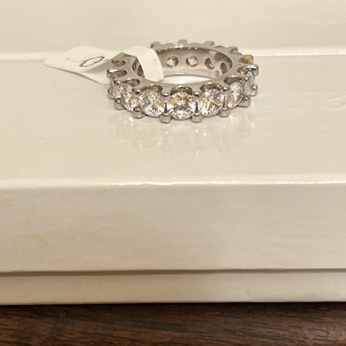 Size 8 Diamond CZ Chunky Eternity Band No Mark