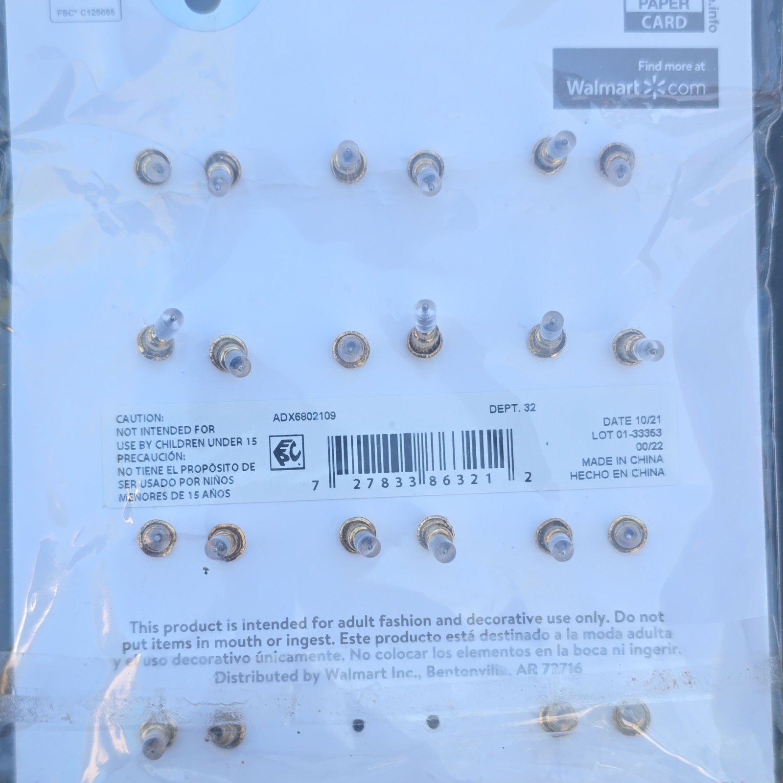Gold Blue Pink Black White Stud Earrings Set Hypo-allergenic Butterfly